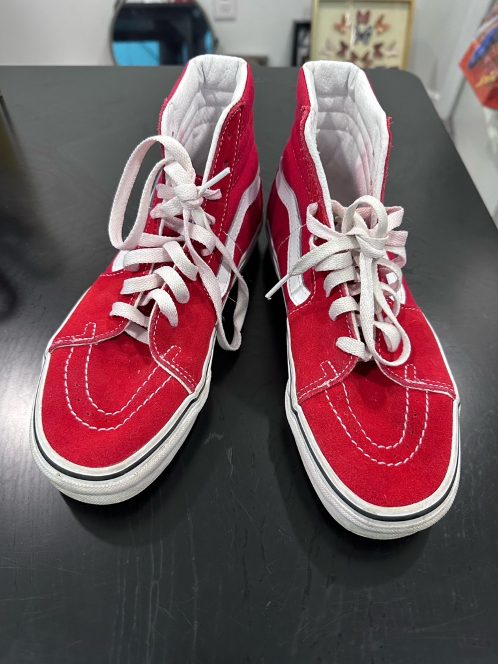Vans Women’s Red High Top Shoes - Size 7.5